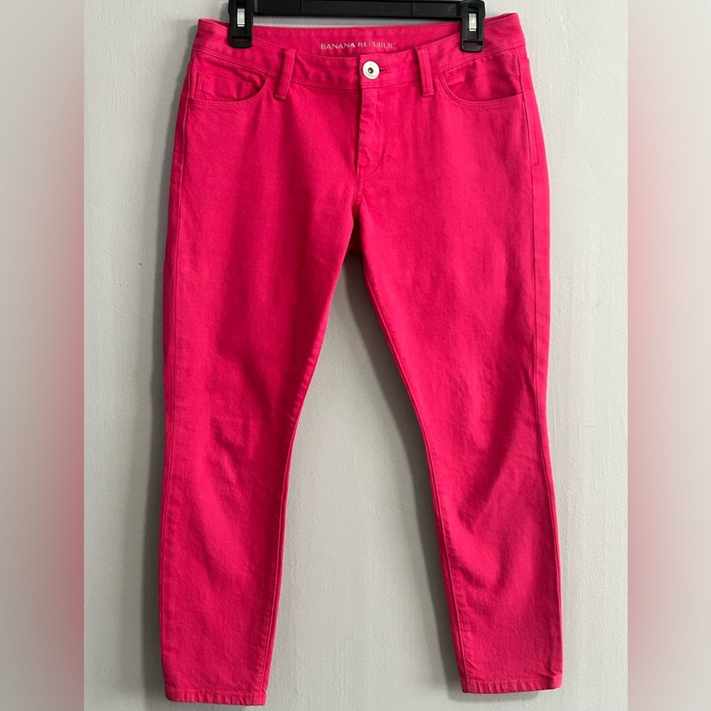 Banana Republic Women's Bright Hot Pink Skinny Jeans
